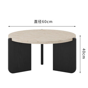 Maru Round Travertine Coffee Table - Staunton and Henry