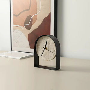 Wabi Sabi Modern Stone Mantle Clock - Staunton and Henry
