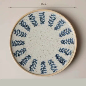Hand-Painted Stoneware Breakfast Plate 21cm Underglaze Ceramic Dinner Dish - Staunton and Henry
