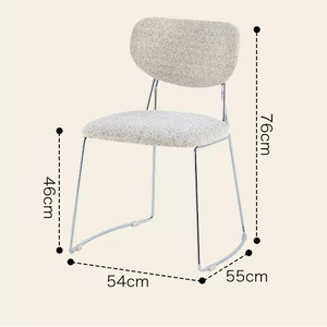 Luca Modern Chrome and Fabric Dining Chair - Staunton and Henry