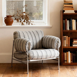 Benton Mid-Century Fabric Lounge Armchair - Staunton and Henry
