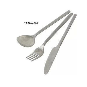 Harlow Stonewashed Stainless Steel Cutlery Set - Staunton and Henry