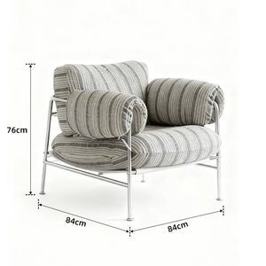 Benton Mid-Century Fabric Lounge Armchair - Staunton and Henry
