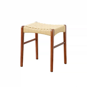Aki Woven Rope and Wood Stool