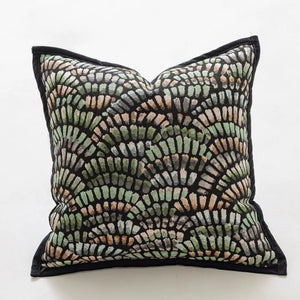 Verdant Jacquard Forest Green Cushion Cover Set - Staunton and Henry