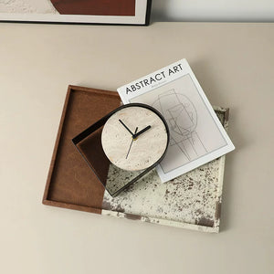 Wabi Sabi Modern Stone Mantle Clock - Staunton and Henry