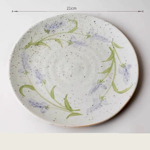 Hand-Painted Stoneware Breakfast Plate 21cm Underglaze Ceramic Dinner Dish - Staunton and Henry