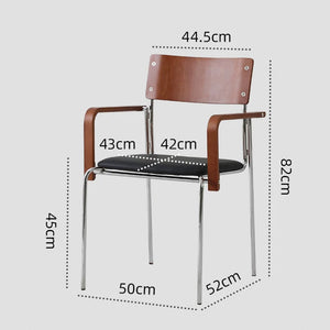 Bauhaus Inspired Retro Armchair Wabi-Sabi Solid Wood Dining Chair - Staunton and Henry