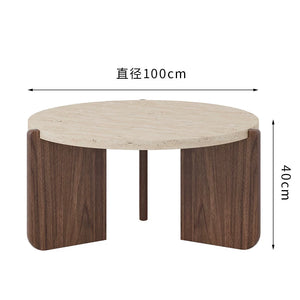 Maru Round Travertine Coffee Table - Staunton and Henry