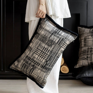Milano Black and Beige Geometric Cushion Cover - Staunton and Henry