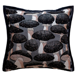 Milano Grey Mushroom Jacquard Cushion Cover