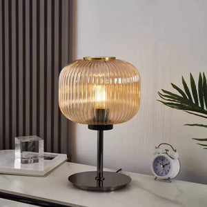 Glow Ribbed Glass Table Lamp - Staunton and Henry