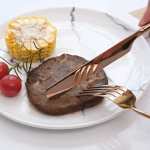 Lyon Rose Gold Modern French Cutlery Set - Staunton and Henry