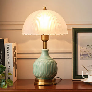 Jade Green Vintage Art Deco Table Lamp - Staunton and Henry
