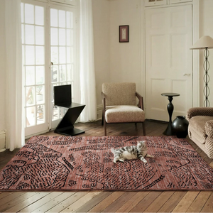 Rufus Vintage Brick Red Wool Area Rug - Staunton and Henry