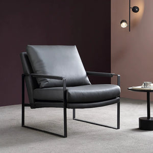 Soren Modern Leather Lounge Chair - Staunton and Henry