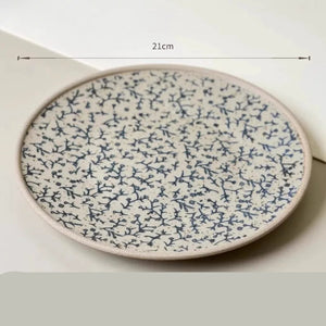 Hand-Painted Stoneware Breakfast Plate 21cm Underglaze Ceramic Dinner Dish - Staunton and Henry