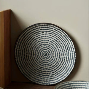 Kyoto Blue & White Stoneware Plate - Set of 4