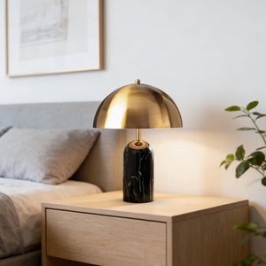 Bella Brass Dome Marble Table Lamp - Staunton and Henry