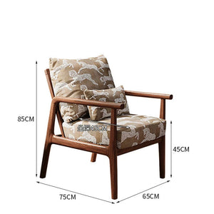MAIR.HK Solid Wood Retro Modern Armchair Living Room Leisure Chair - Staunton and Henry