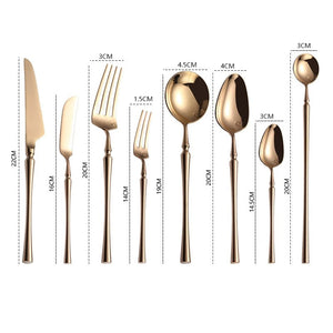 Elara Rose Gold Stainless Steel Cutlery Set