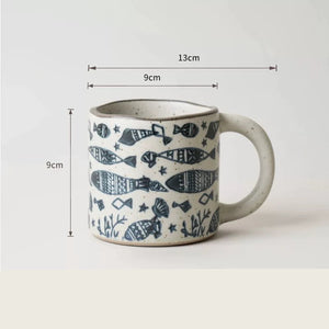 Handmade Ceramic Mug Rough Pottery Retro Underglaze 420ml Large Capacity - Staunton and Henry