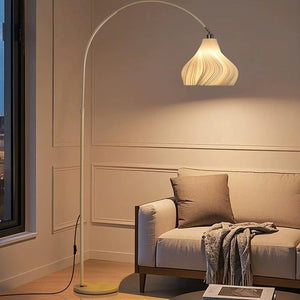 Arc Linen Glow Floor Lamp - Staunton and Henry