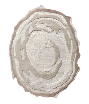 Echo Organic Textured Oval Cream Wool Rug - Staunton and Henry