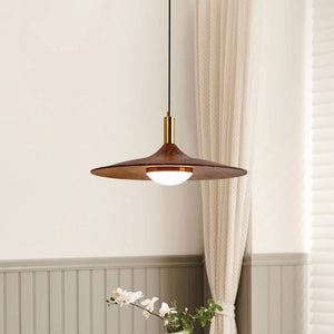Orbit Mid Century Modern Walnut Pendant Light - Staunton and Henry