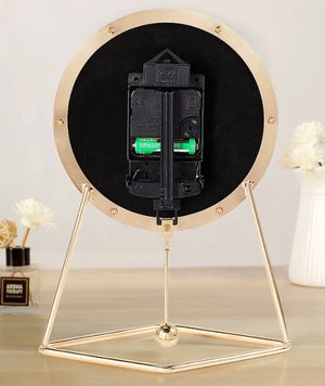 Sidney Mid-Century Gold Pedulum Desk Clock