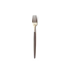 Leon Stainless Steel Cutlery Set with Brown Handles - Staunton and Henry