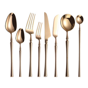 Elara Rose Gold Stainless Steel Cutlery Set - Staunton and Henry