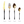 Load image into Gallery viewer, Retro Gold Stainless Steel Cutlery Set with Black Handles - Staunton and Henry
