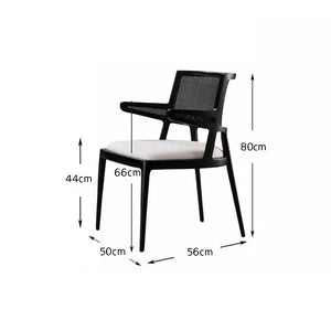 Madison Curved Wood and Rattan Dining Chair - Staunton and Henry