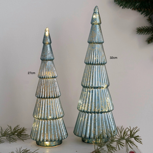 LED Battery Glass Light Up Christmas Trees - Staunton and Henry