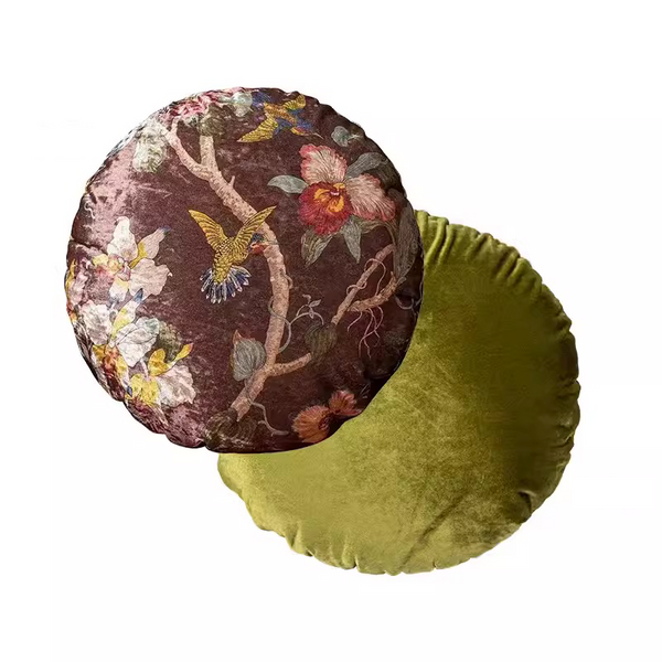 Velvet Oriental Garden Throw Cushion - Staunton and Henry