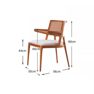 Madison Curved Wood and Rattan Dining Chair - Staunton and Henry