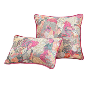 Avery Jacquard Pink Parrot Cushion Cover - Staunton and Henry