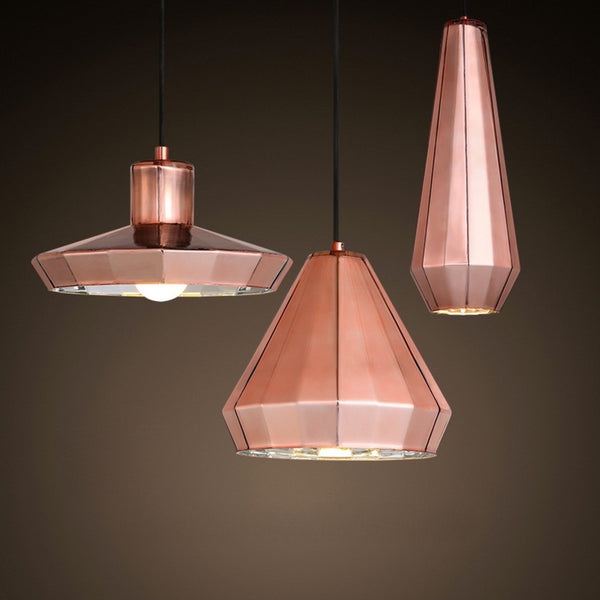 Geometric Copper Pendant Light - Staunton and Henry
