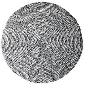 Natural Brown and Grey Felt Ball Rug - Staunton and Henry