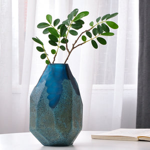Modern Abstract Blue Glass Vase - Staunton and Henry
