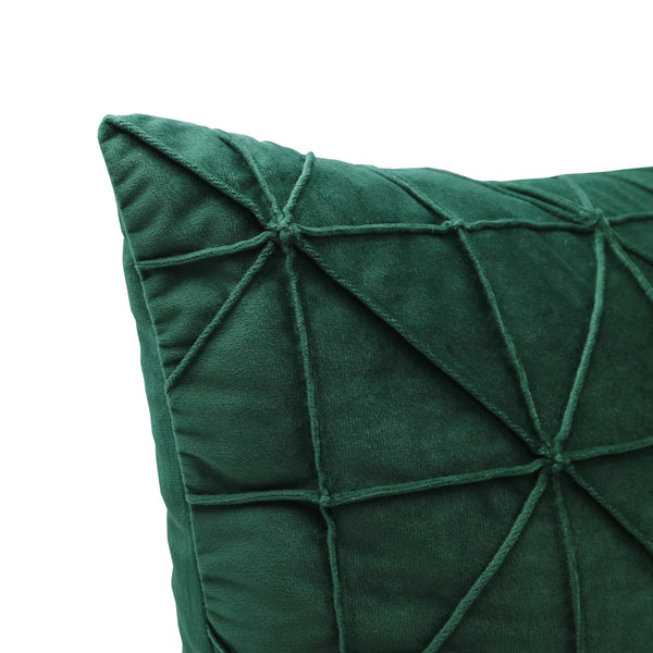 Emerald Green Geometric Throw Cushion - Staunton and Henry