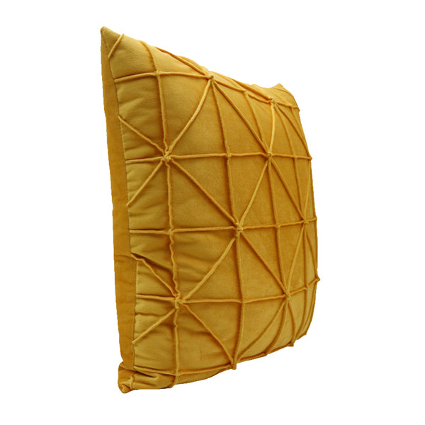 Golden Yellow Geometric Throw Cushion - Staunton and Henry