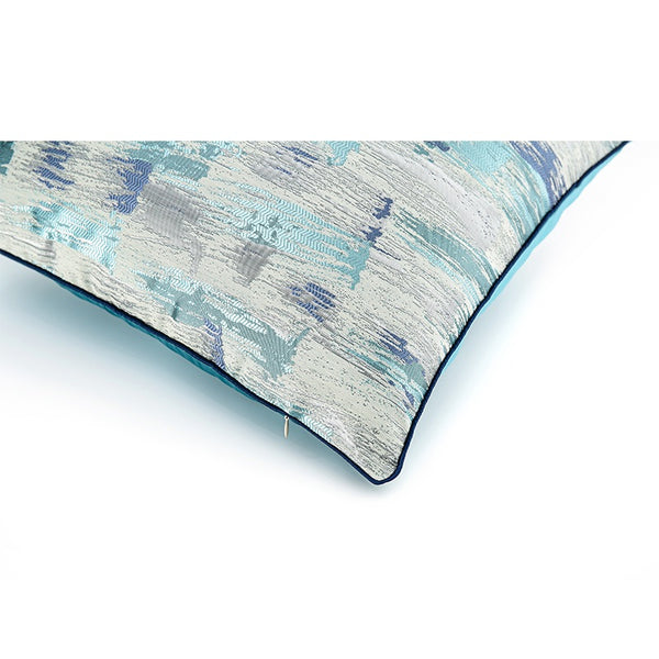 Turquoise and Blue Abstract Throw Cushion - Staunton and Henry
