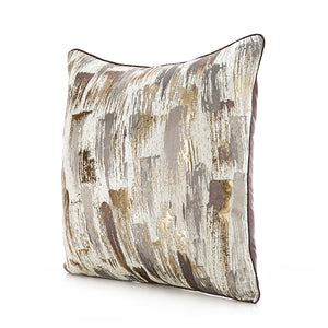 Gold and Grey Abstract Throw Cushion - Staunton and Henry