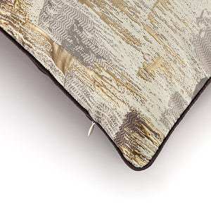 Gold and Grey Abstract Throw Cushion - Staunton and Henry