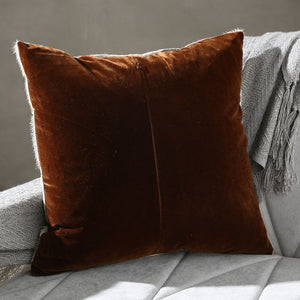 Geometric Grey Patchwork Hide Throw Cushion - Staunton and Henry