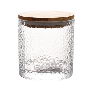 Dimpled Glass Kitchen Condiment Jar - Staunton and Henry