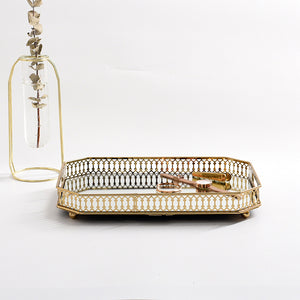Vintage Gold Mirrored Tray - Staunton and Henry