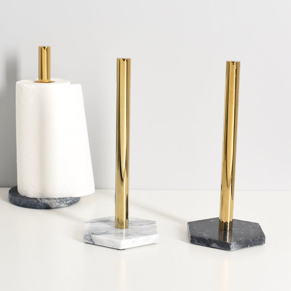 Marble and Gold Kitchen Towel Holder